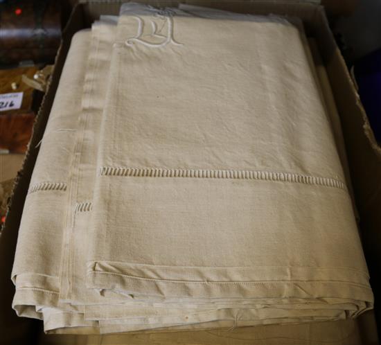 6 French linen sheets